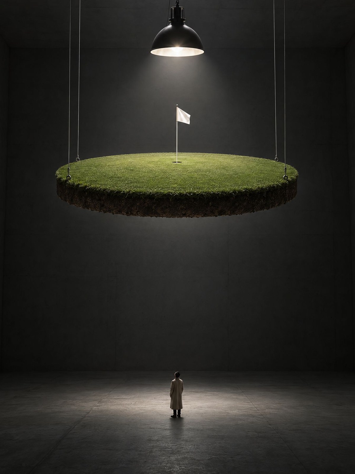 Sous la lampe, œuvre de Daniel Pelcat, série Minimalistes