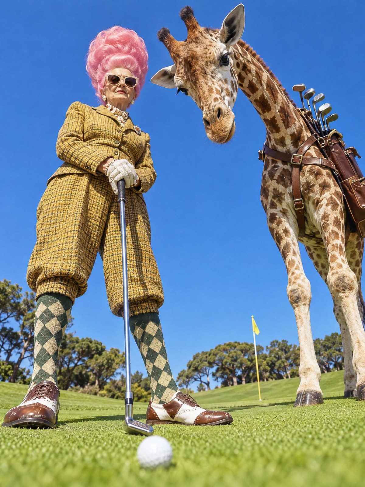 La Girafe, œuvre de Daniel Pelcat, série Portraits colorés